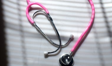 Pink stethoscope